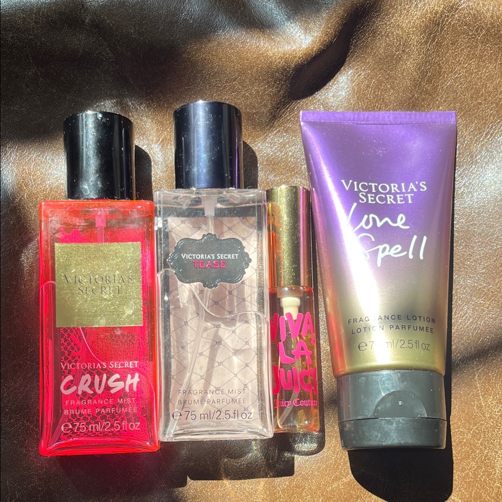 Victoria’s Secret and Juicy Couture perfume and lotion bundle